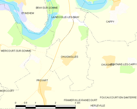 Mapa obce Chuignolles