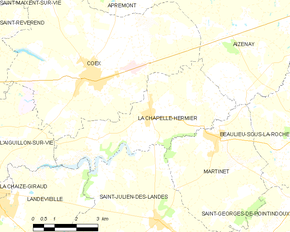 Poziția localității La Chapelle-Hermier