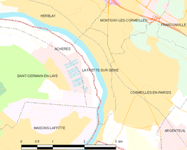Mapa obce La Frette-sur-Seine