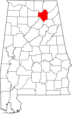 Map of Alabama highlighting Marshall County.svg