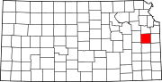 Map of Kansas highlighting Franklin County.svg