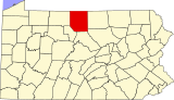 Mapa da Pensilvânia destacando Potter County.svg