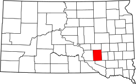 Localisation de Comté d'Aurora(en) Aurora County