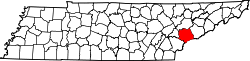 Map of Tennessee highlighting Blount County.svg