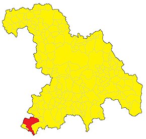 Poziția localității Spigno Monferrato