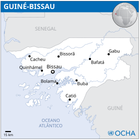 Mapa Guiné-Bissau