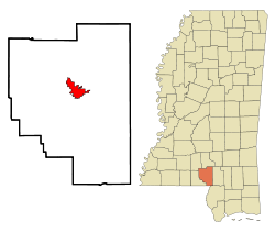 Location of Columbia, Mississippi