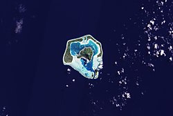 Фотографија на НАСА од островот Маупити.