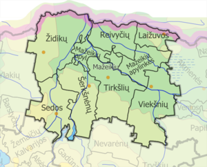 Мажейкяйское районное самоуправление на карте