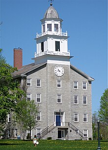 Old Chapel, completed in 1836, served as Middlebury's primary academic building for a century Middlebury VT - Middlebury College.jpg