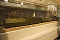 A model of a Soviet Armoured train in the Museum of the Moscow Railway at Paveletsky Rail Terminal in Moscow. It composes one Armoured Russian Locomotive Class O.