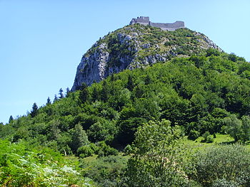 Vista del Castillo de Montségur.