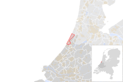 Locatie van de gemeente Noordwijk (gemeentegrenzen CBS 2016)