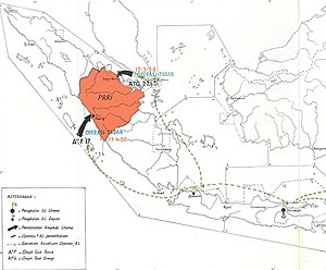 インドネシア海軍が1958年にスマトラ島近辺で行った作戦行動