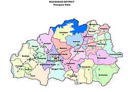Mandale des Bezirks Nizamabad