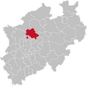 Ubicación del distrito de Recklinghausen