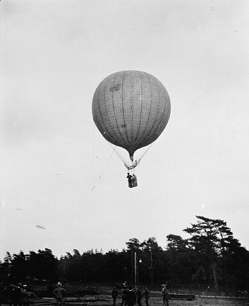 British observation balloon from 1908, typical of pre-WWI observation balloons