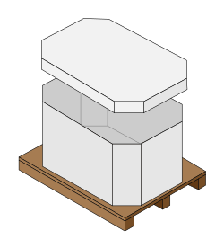 Octagonal corrugated bulk box (octabin), with cover Octagonal Corrugated Bulk Box with Cover.svg