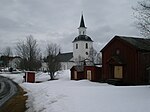 Offerdals kyrka och hembygdsgården i Ede