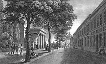 Das Stadttheater auf der „Junkernbastion“, 1797 von Schütte erworben (Quelle: Wikimedia)