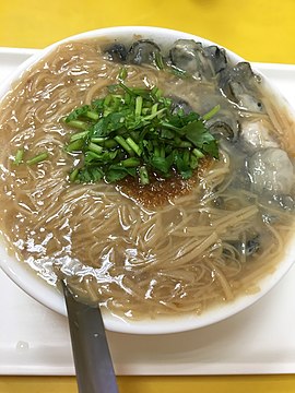 A bowl of oyster vermicelli