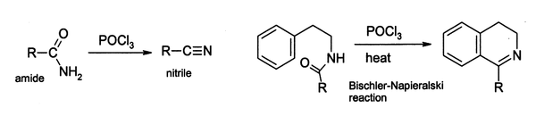 Dvě použití trichloridu fosforylu v organické chemii