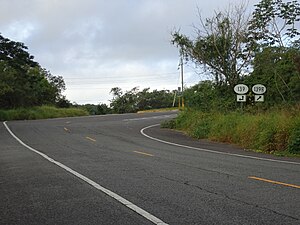 PR-5139 north at PR-139 and PR-139R intersection in Barrio Machuelo Arriba