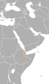 Location map for Djibouti and the State of Palestine.