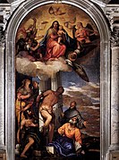 La Vierge, l'enfant Jésus et les Saints