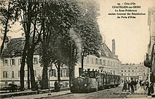 Châtillon um 1910: Unterpräfektur und Schmalspurbahn