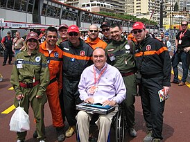 Philippe Streiff and marshals at Monaco GP 2010.jpg