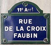 Plaque Rue Croix Faubin - Paris XI (FR75) - 2021-06-20 - 1.jpg