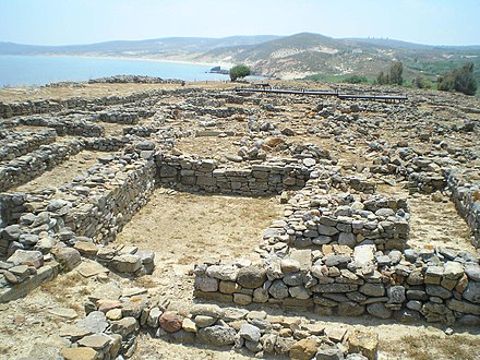 Building at the hill of Poliochne, dating from the early Bronze Age.