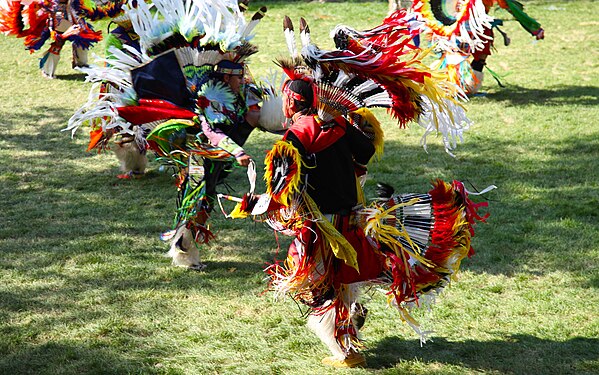 Dancers on Pow Wow 2016 in Wendake, Canada