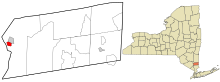 Putnam County New York začleněny a neregistrované oblasti studeného jara zvýrazněny.svg