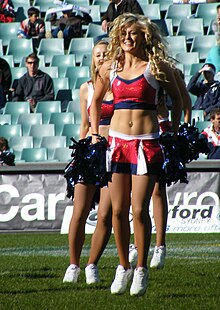 Sydney Roosters Girls cheering for the crowd. ROOSTERS CHEERGIRLS.jpg