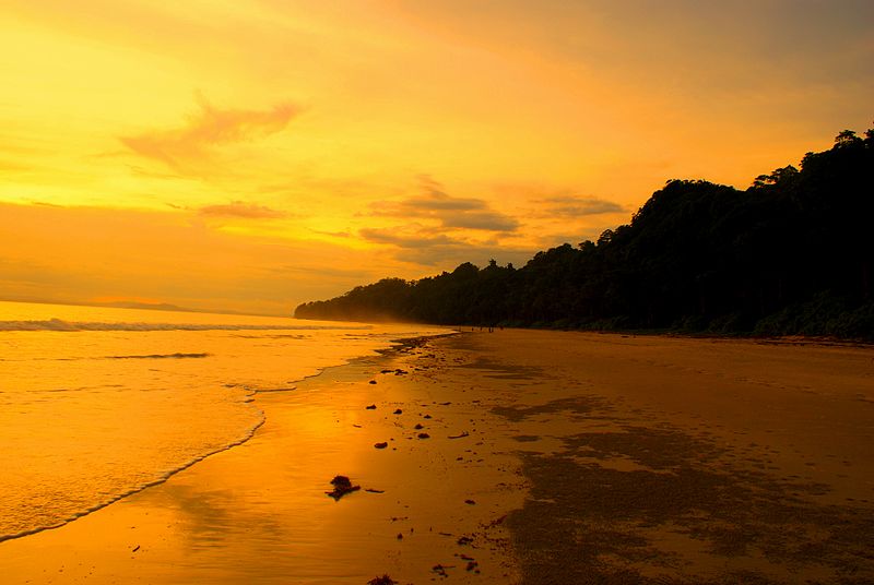 File:Radhanagar beach during sunset.JPG