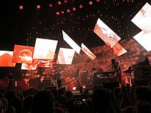 Radiohead performing on the 2012 King of Limbs tour