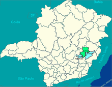 The Intermediate Geographic Region of Ipatinga, in the state of Minas Gerais, Brazil. Regiao Geografica Intermediaria de Ipatinga, Minas Gerais.png