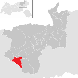 Poloha obce Reith im Alpbachtal v okrese Kufstein (klikacia mapa)