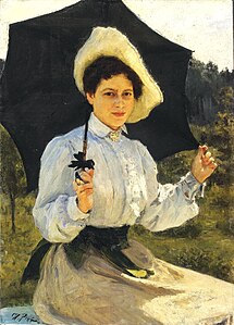 In the Sunlight: Portrait of Nadezhda Repina (1900)