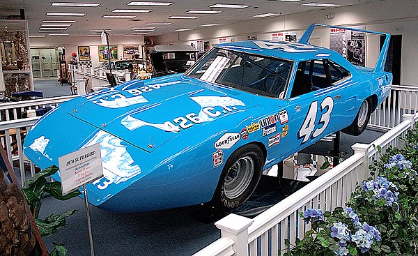 Richard Petty's 1970 426 C.I. Plymouth Superbird on display