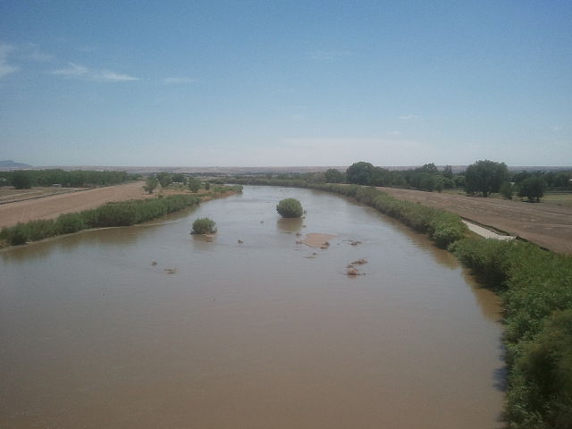 Rio Grande in west El Paso near the New Mexico state line