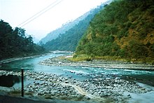 Teesta River is considered the state's key waterway. Riverteesta.jpg