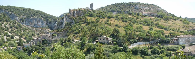 Vue générale de Rochecolombe.