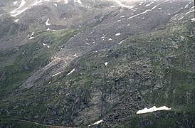 Rock glacier near Ramolkogel in Ötztal valley