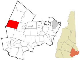 Rockingham County New Hampshire incorporated and unincorporated areas Candia highlighted.svg