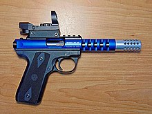 Mark III 22/45 Lite custom with a holosight and barrel compensator Ruger-2245-Lite.jpg