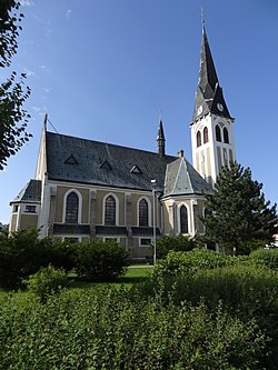 Kostel svatého Antonína Paduánského v Liberci-Ruprechticích z boku