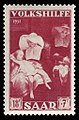 1951 postal stamp of Saarprotektorat